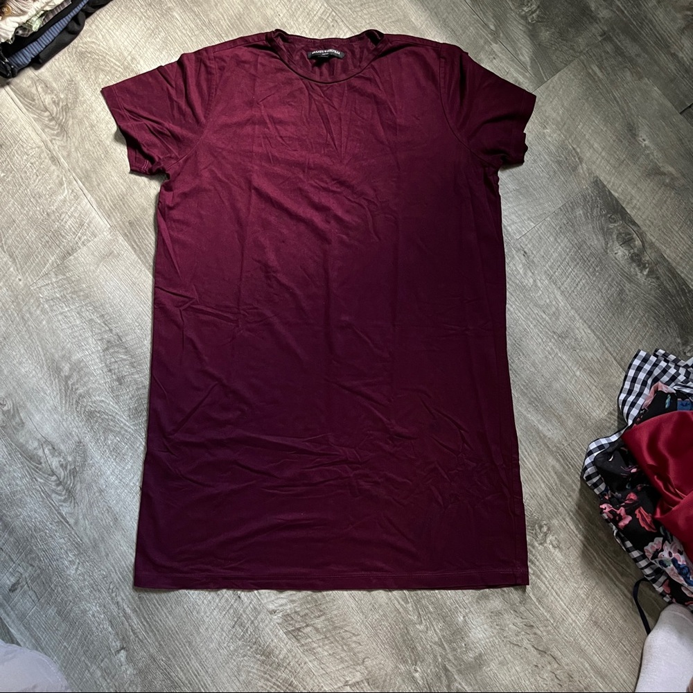 brandy melville red faux t-shirt dress